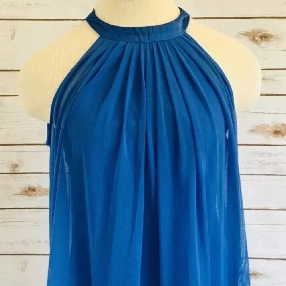 ICE Women Sleeveless Pull Over Casual Blue Shirt Top Size 4